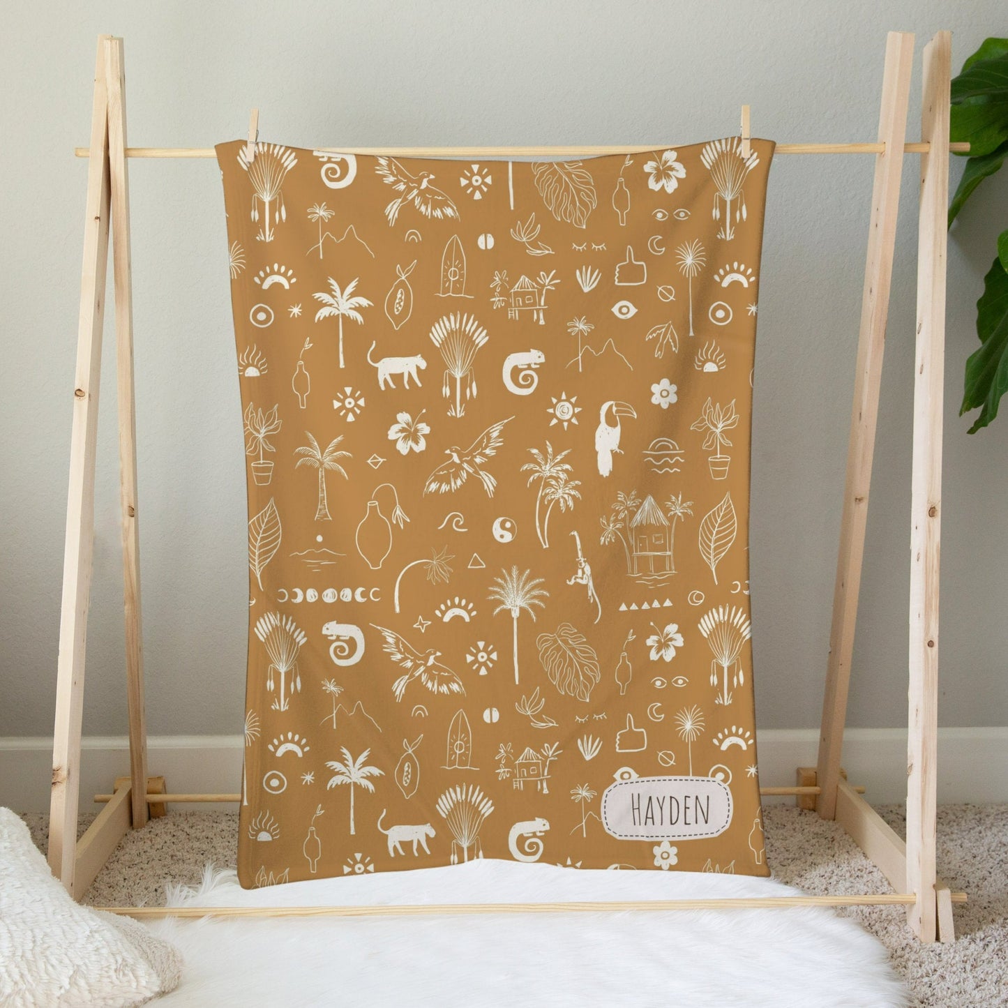 Personalised Jungle Blanket