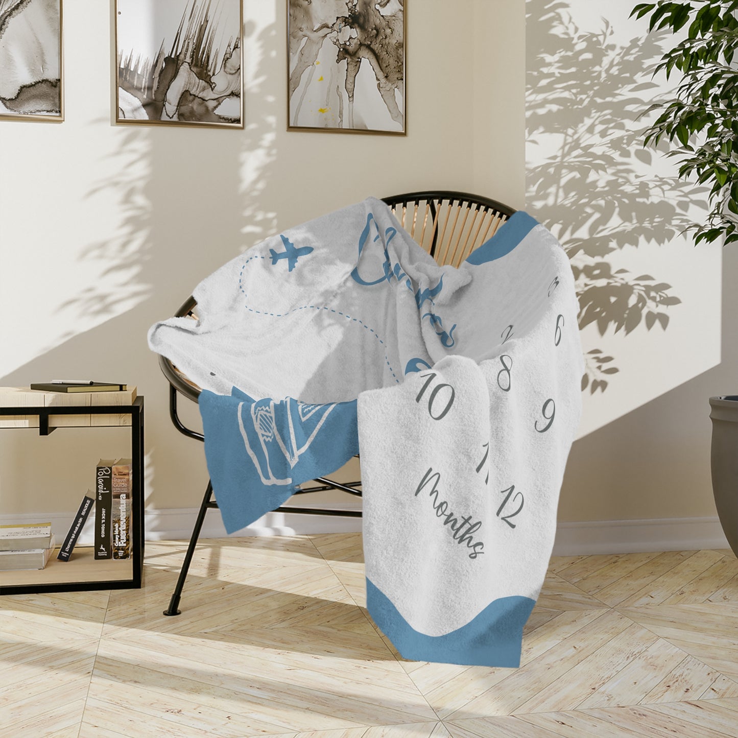 Personalised Travel World Map Baby Blanket