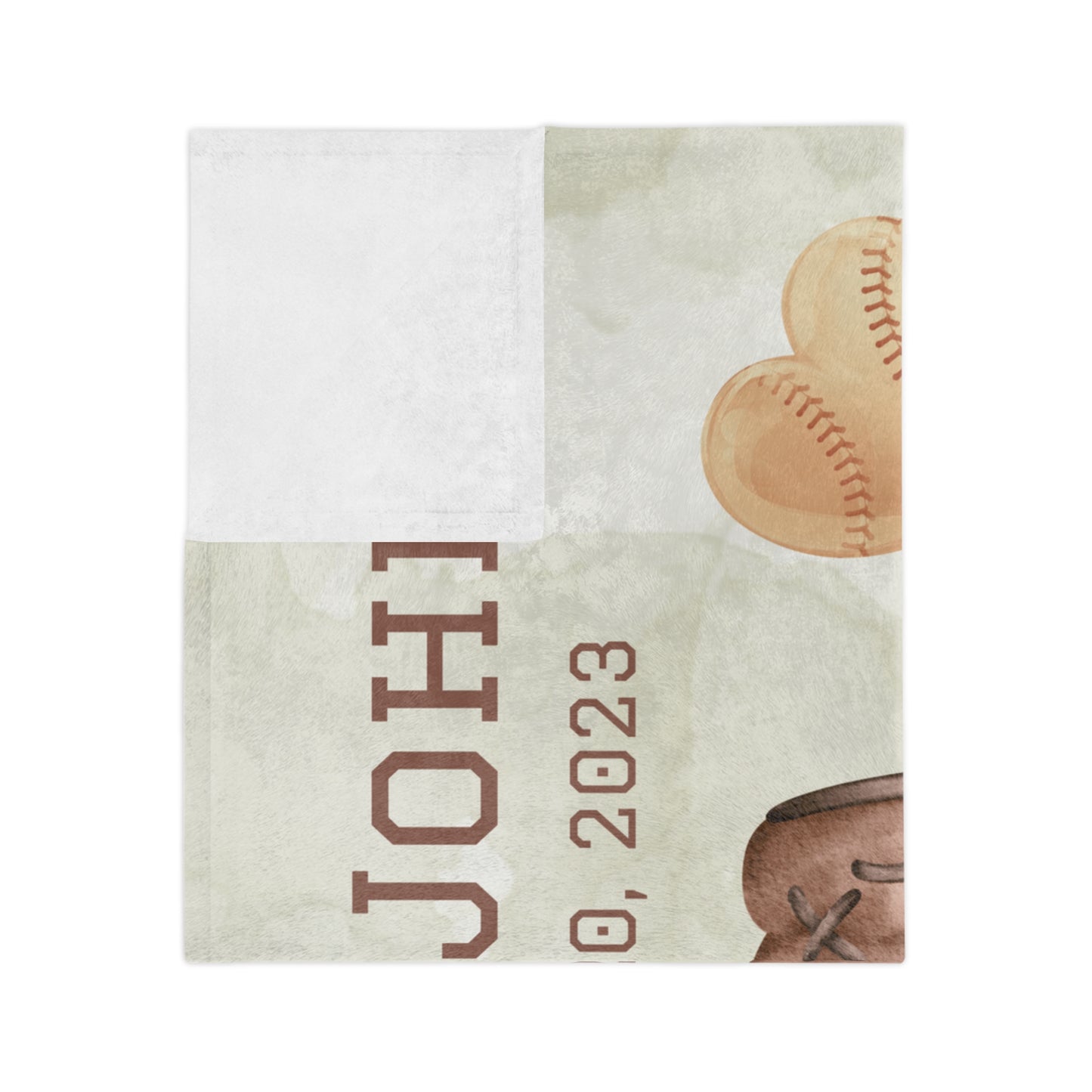 Personalised Softball Baby Blanket