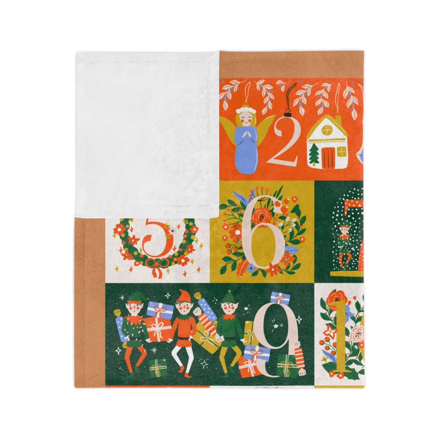 Personalised Christmas Advent Calendar Blanket