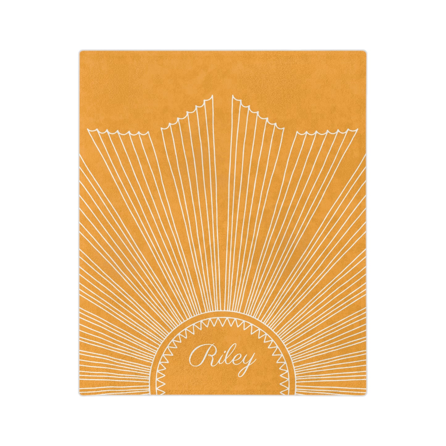 Personalised Orange Boho Sun Blanket