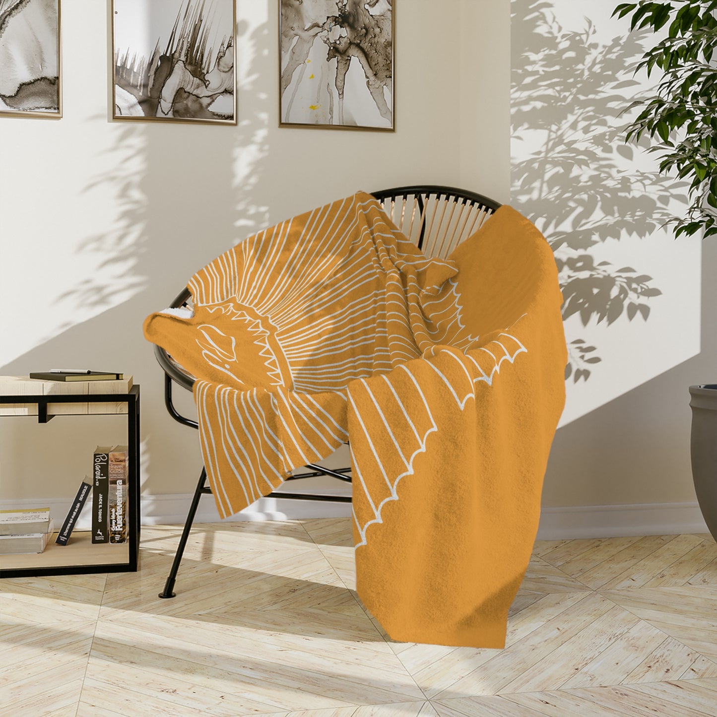 Personalised Orange Boho Sun Blanket