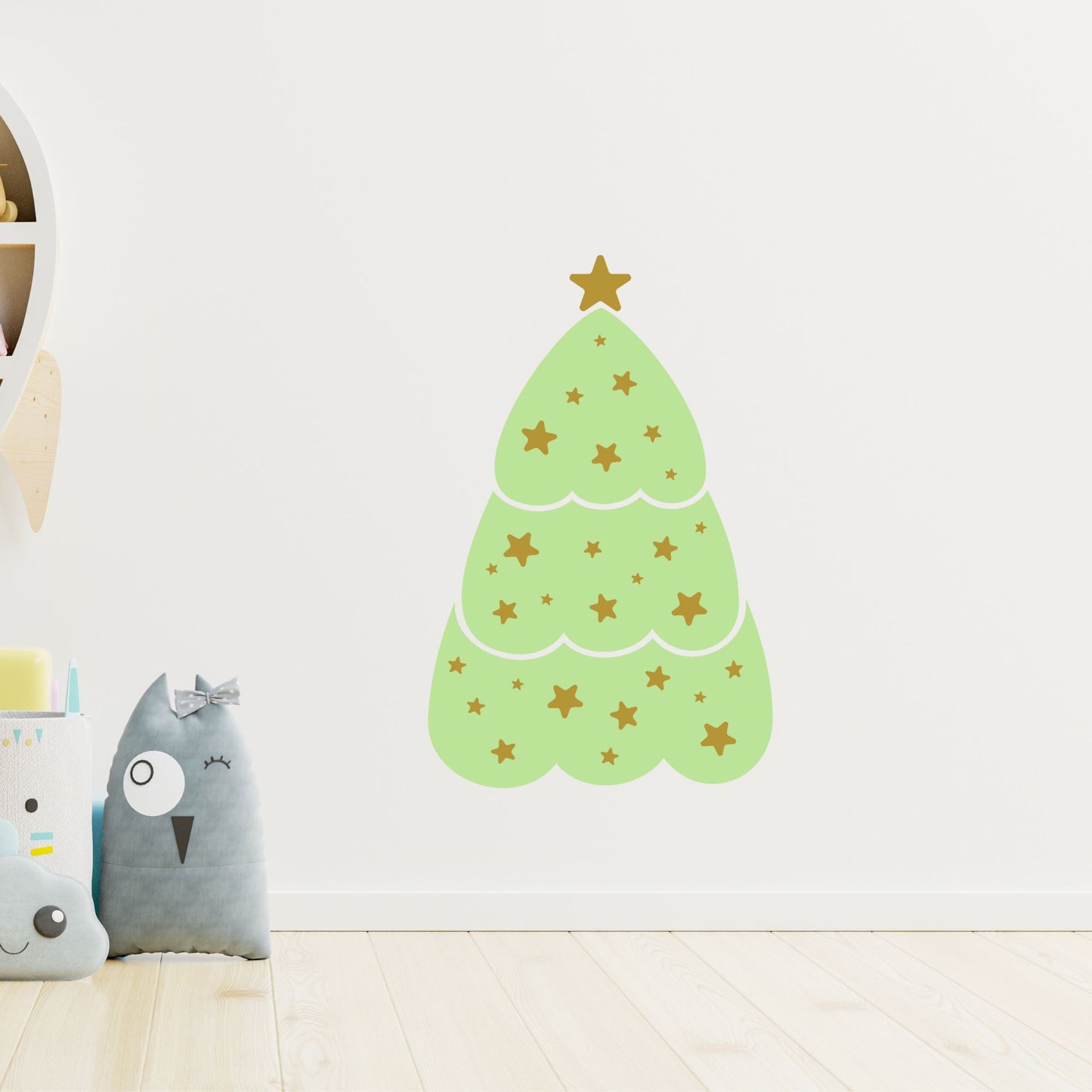 Cute Nursery Christmas tree wall decal