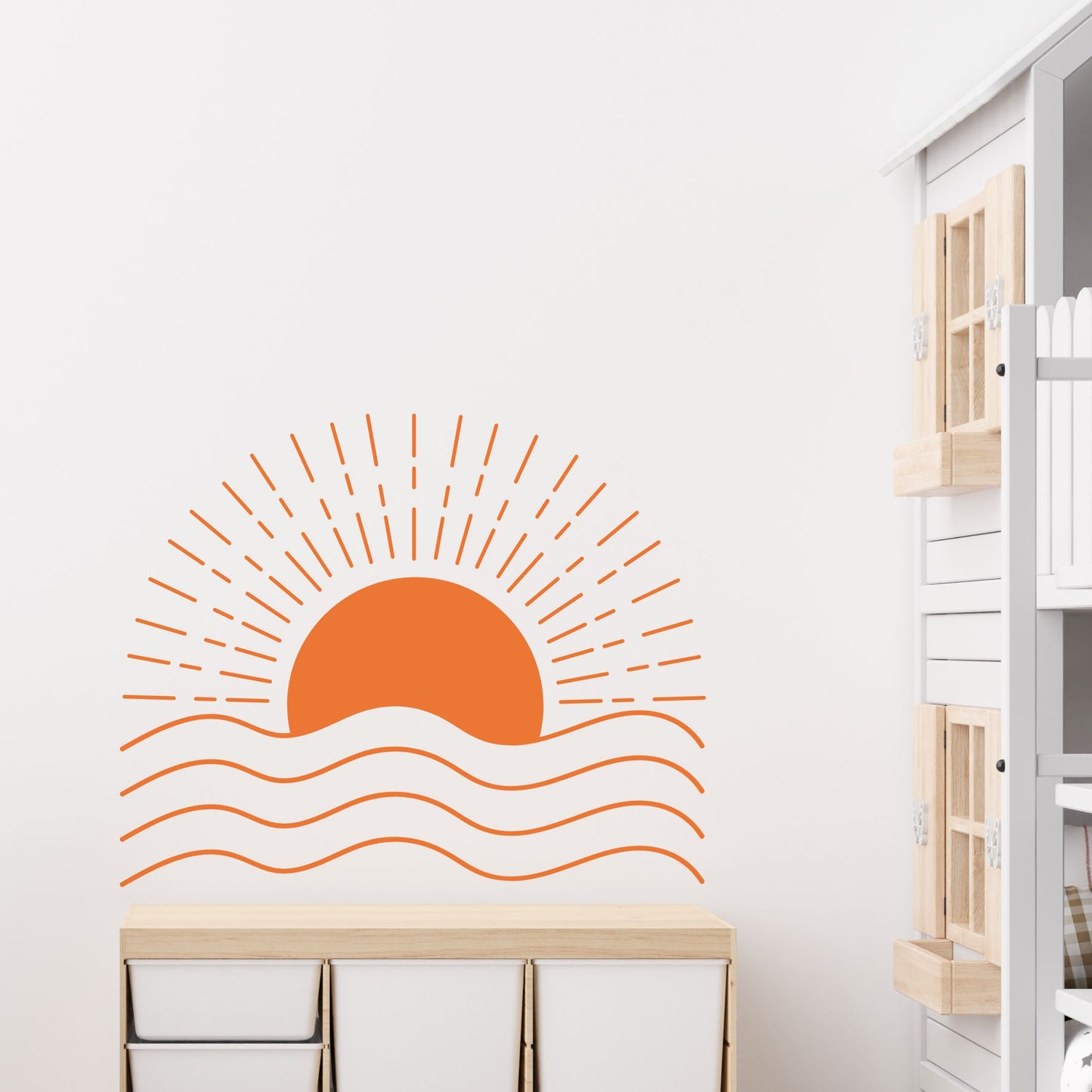 ocean sun rise wall decal