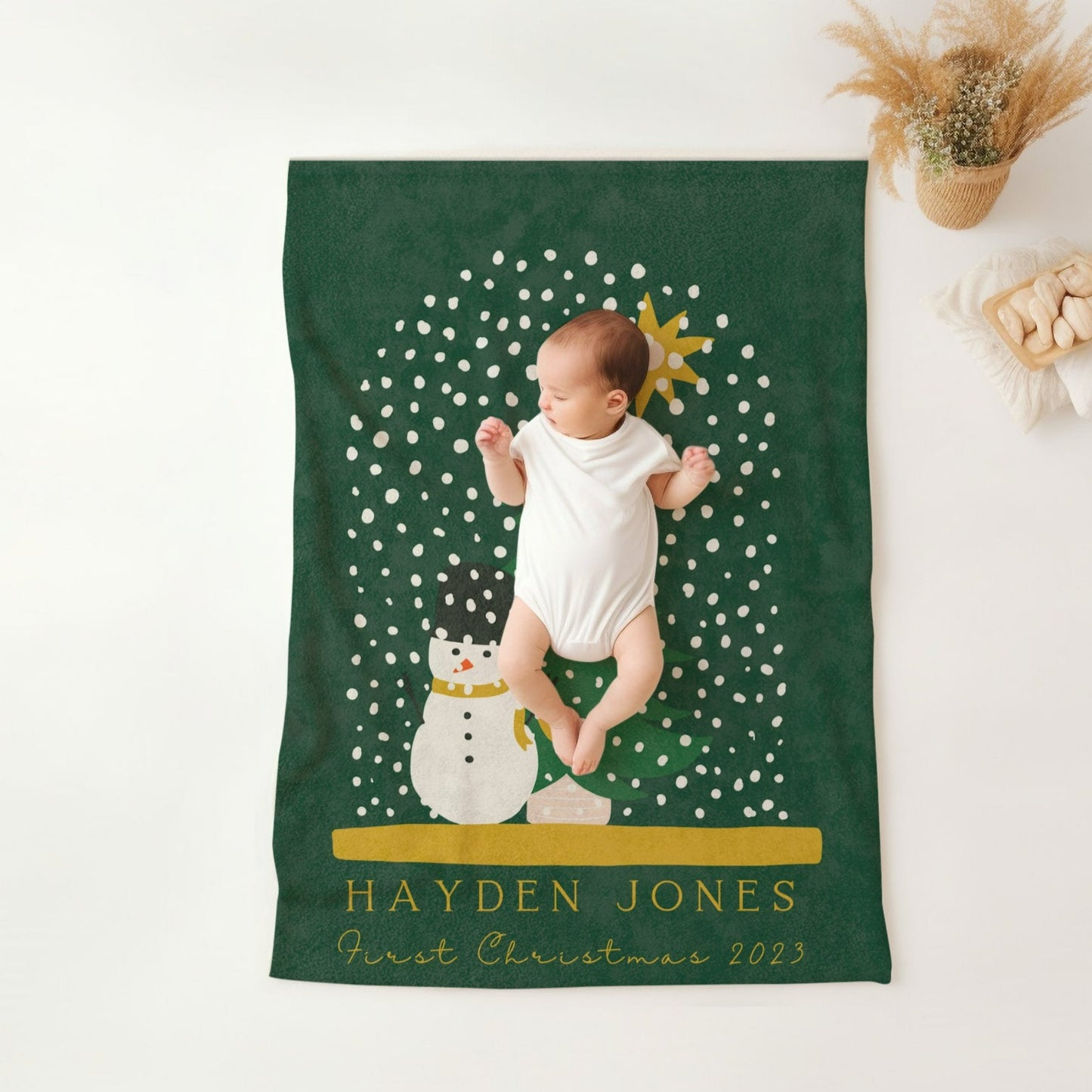 Personalised Snowman Kids Blanket