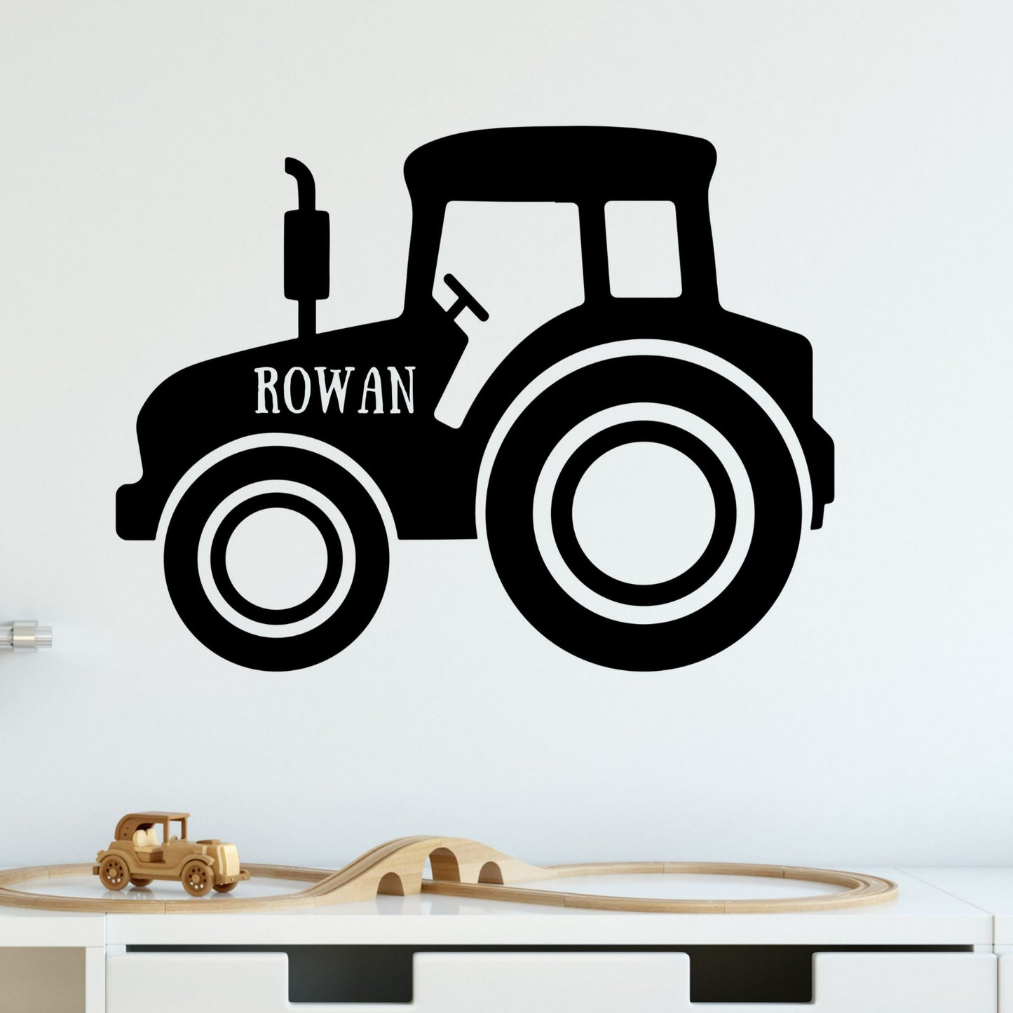 Personalised Tractor Wall Decal with Name