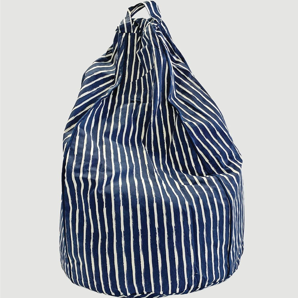 navy stripe bean bag cover - large - Snug as a Bug