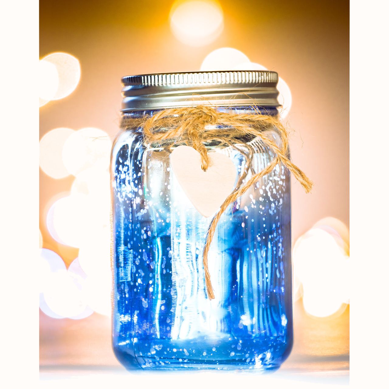 large ombre sparkle jar