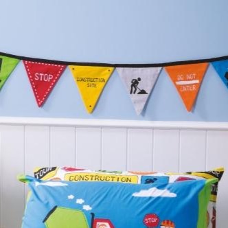 cubby house kids under construction bunting - Snug as a Bug