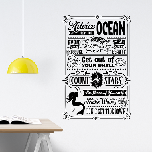 advice from the ocean wall decal