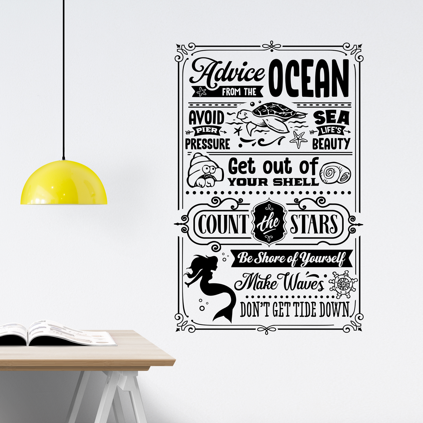 advice from the ocean wall decal