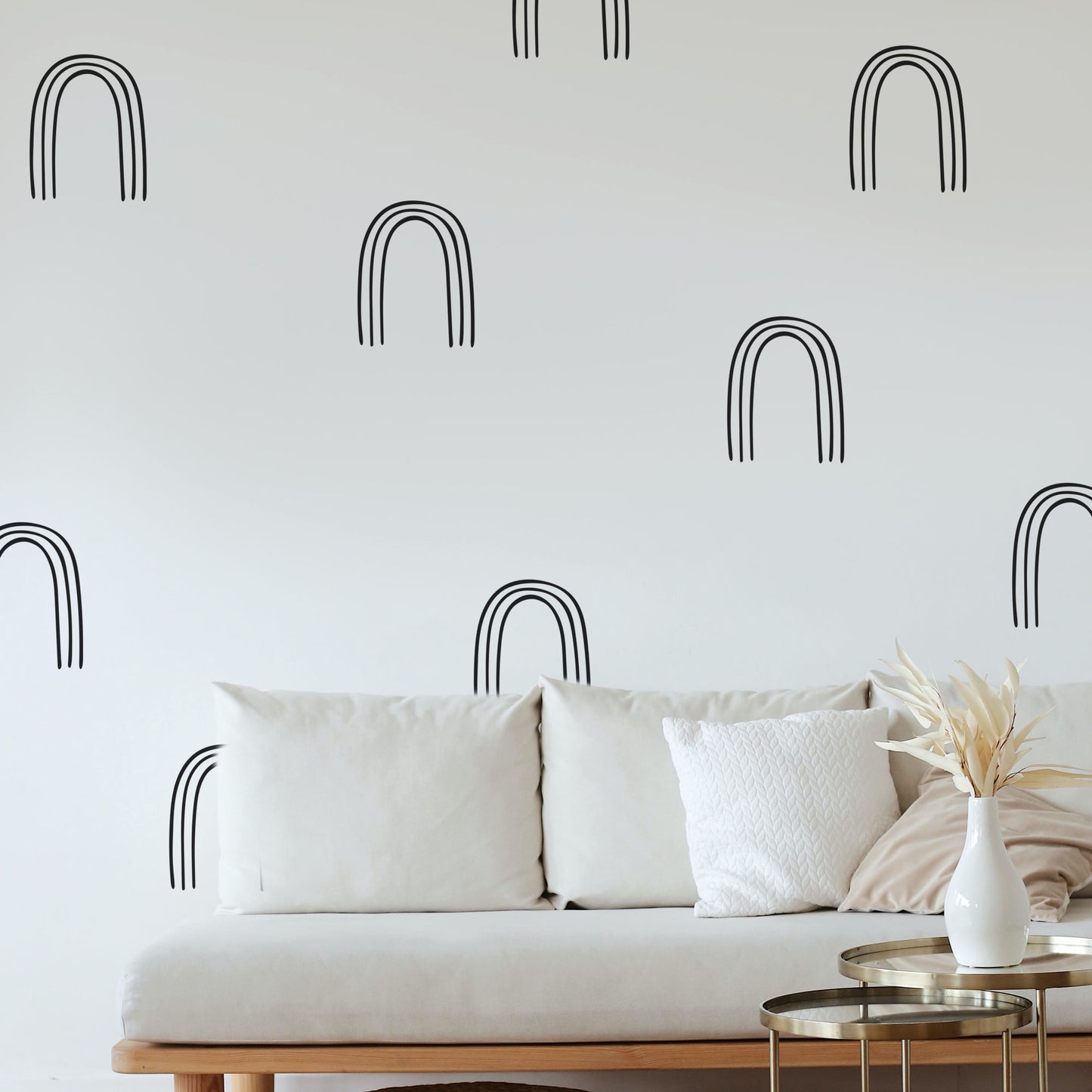 arch abstract rainbow pattern wall decals