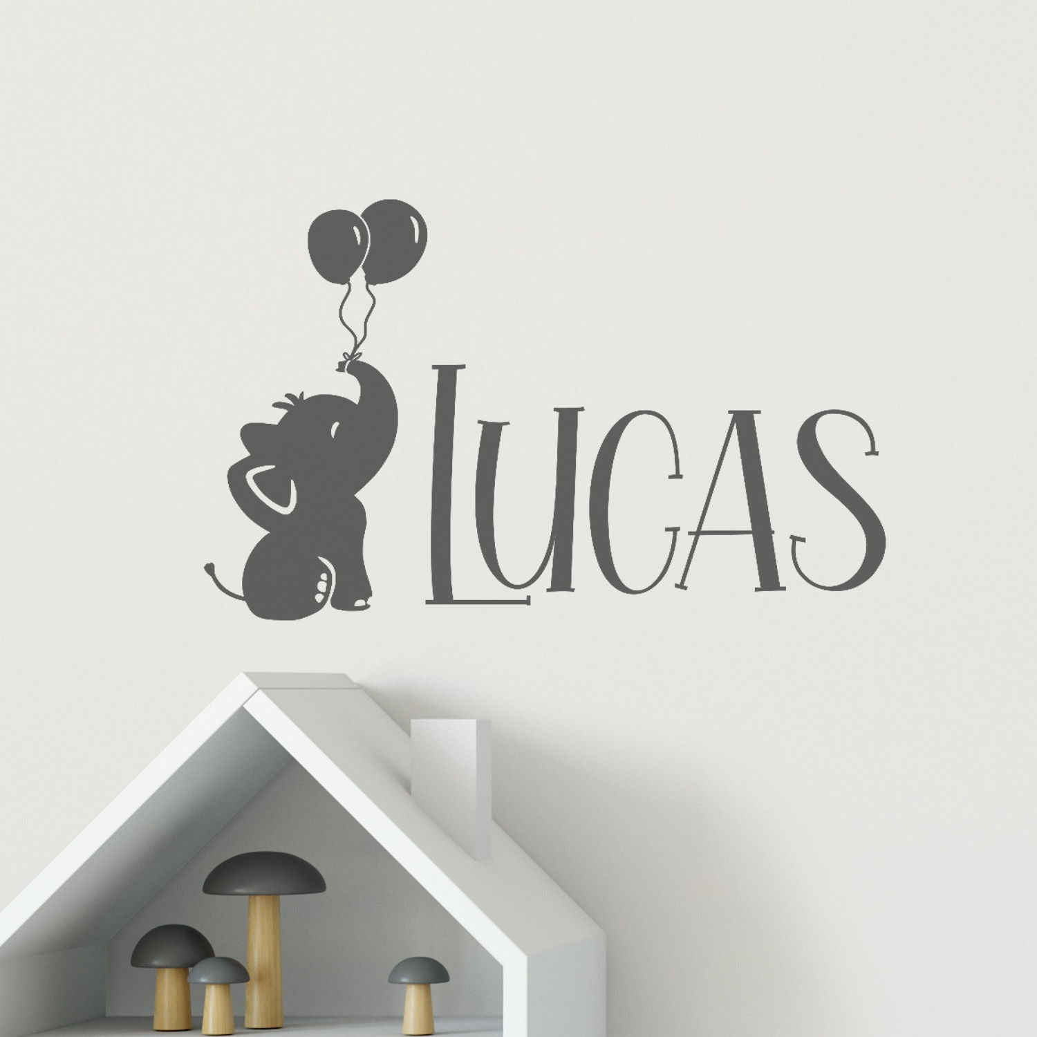 baby elephant name decal