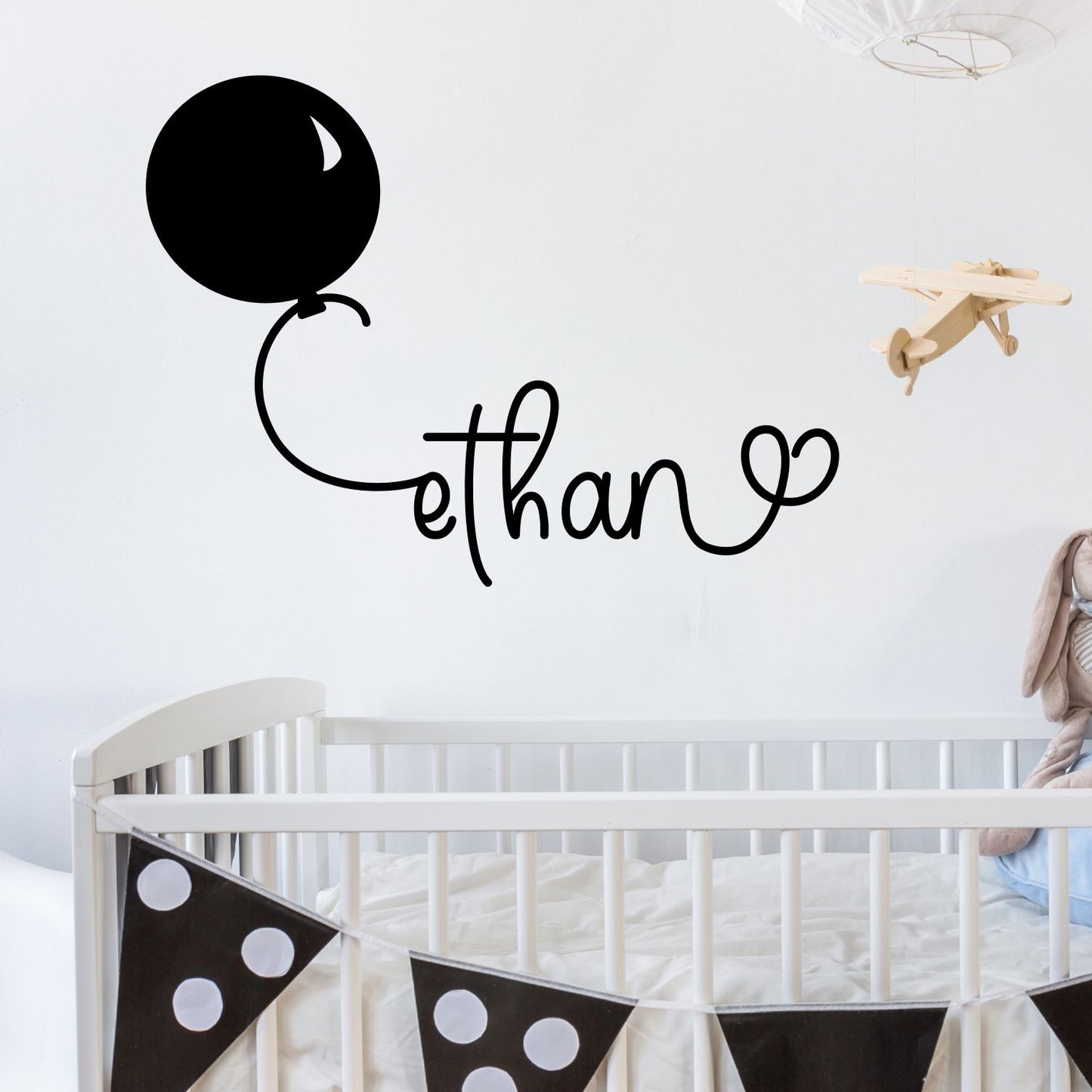 balloon custom name wall decal