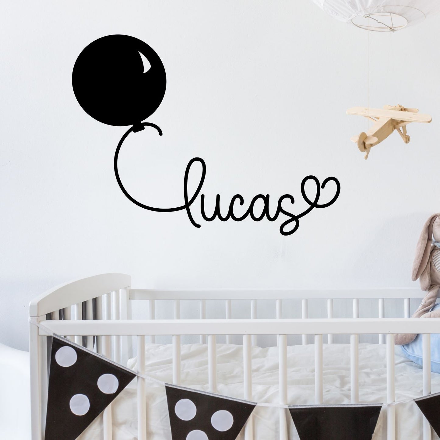 balloon custom name wall decal