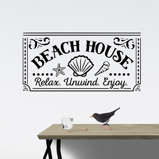 beach house sign