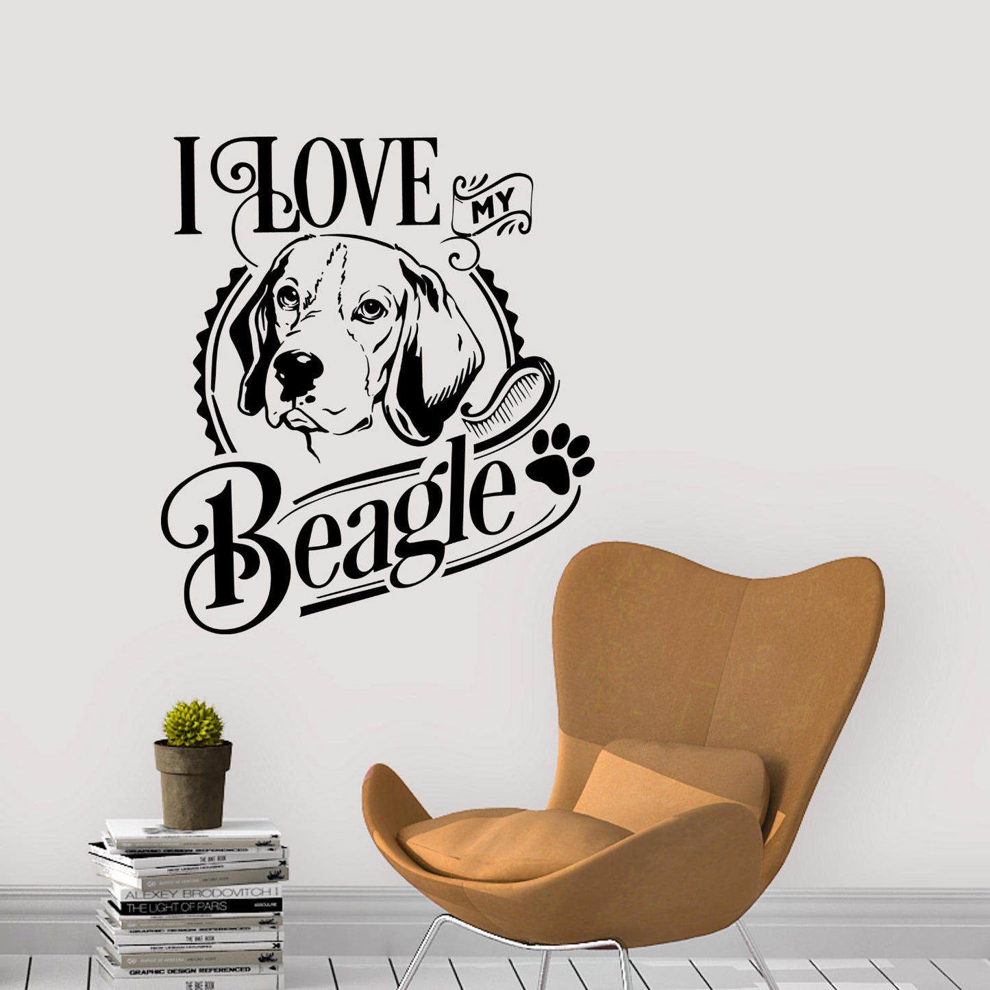 beagle dog wall decal
