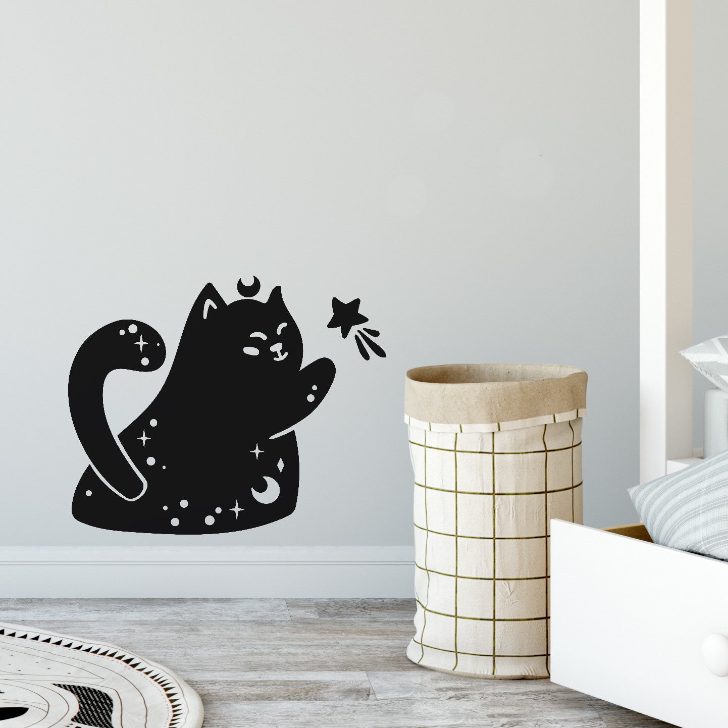 Sticker Cat Star celestial cat shooting star wall decal – Snug as a Bug