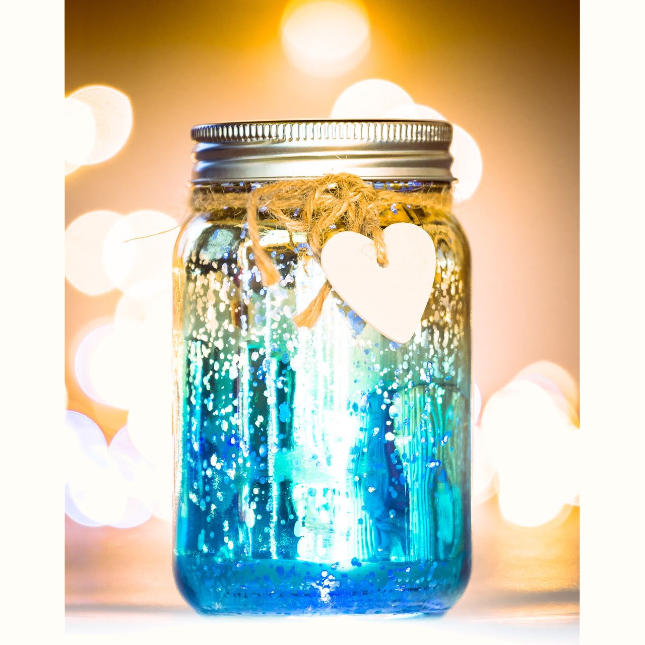large ombre sparkle jar