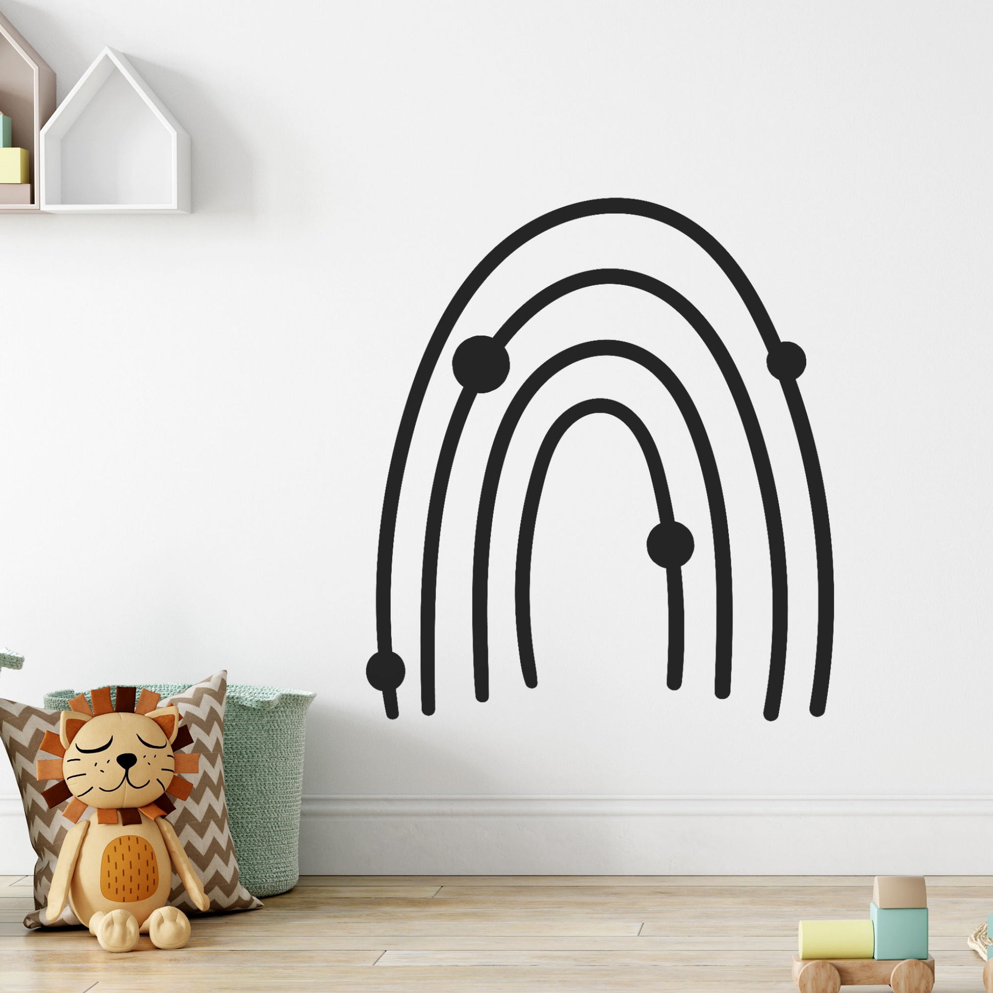 large boho rainbow wall decal