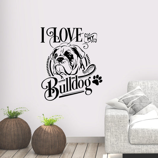 bulldog wall decal