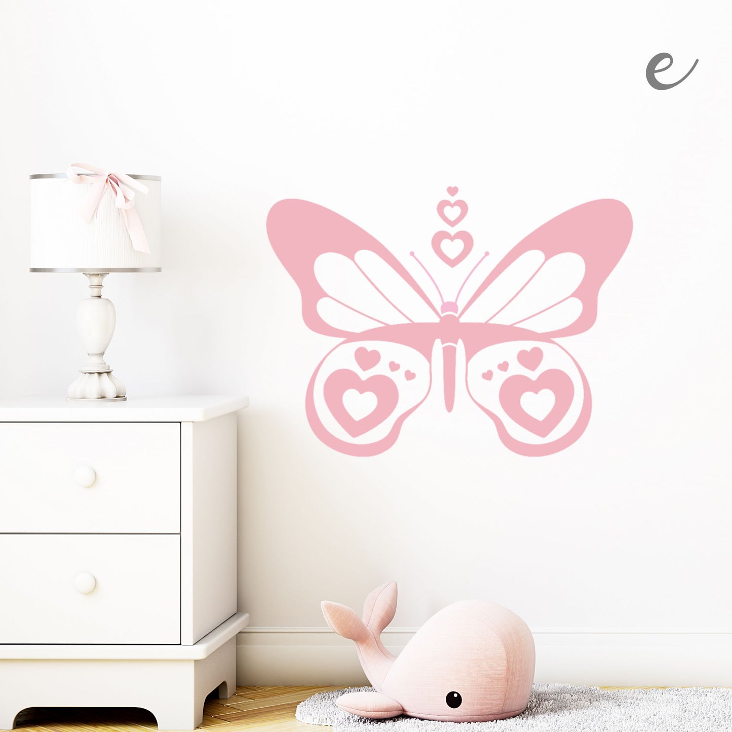 large butterfly heart wall decal