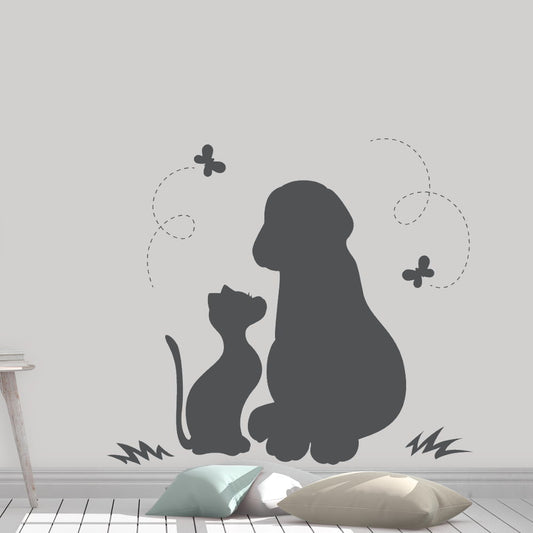 cat and dog wall decals