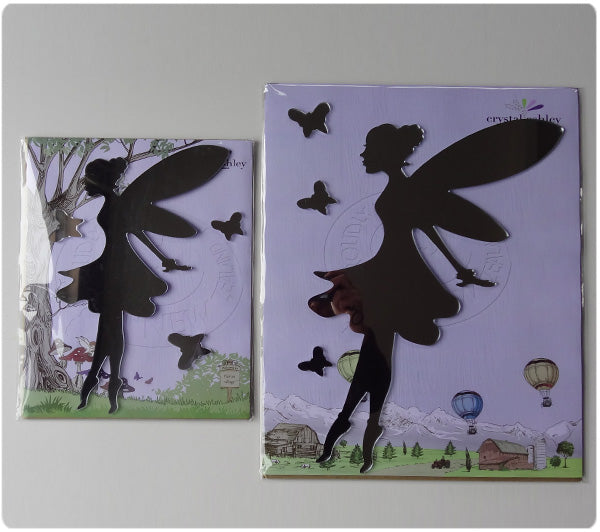 cherry fairy with butterflies mirror wall art A3