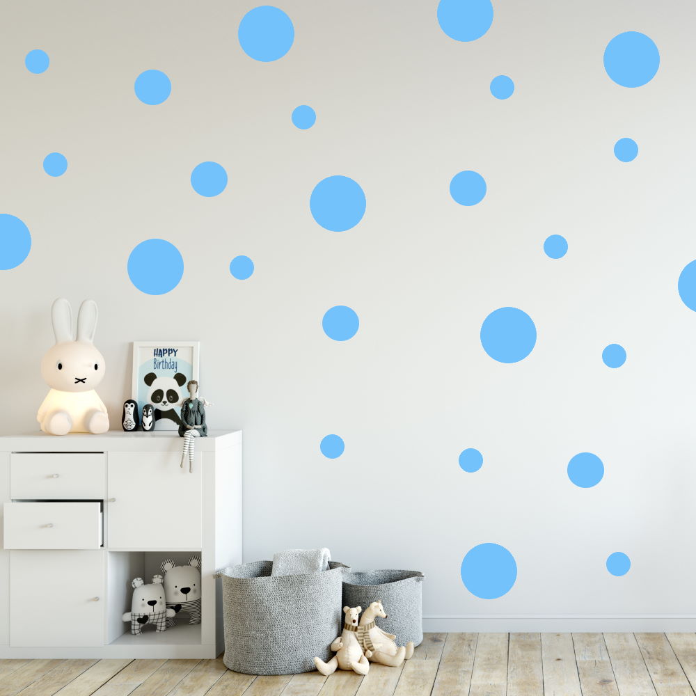 polka dot wall decal assorted size 