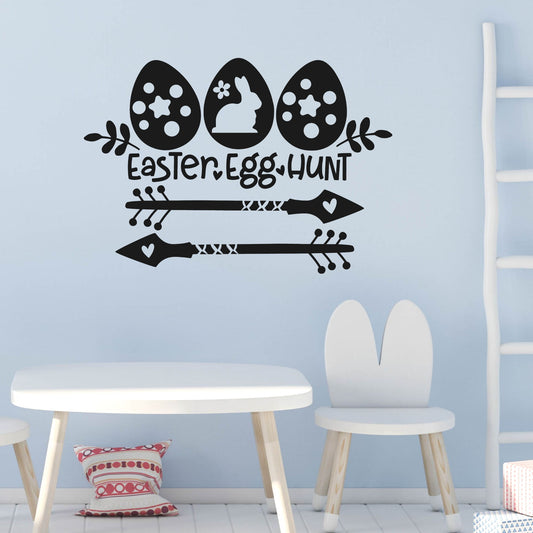 Easter egg hunt wall decal