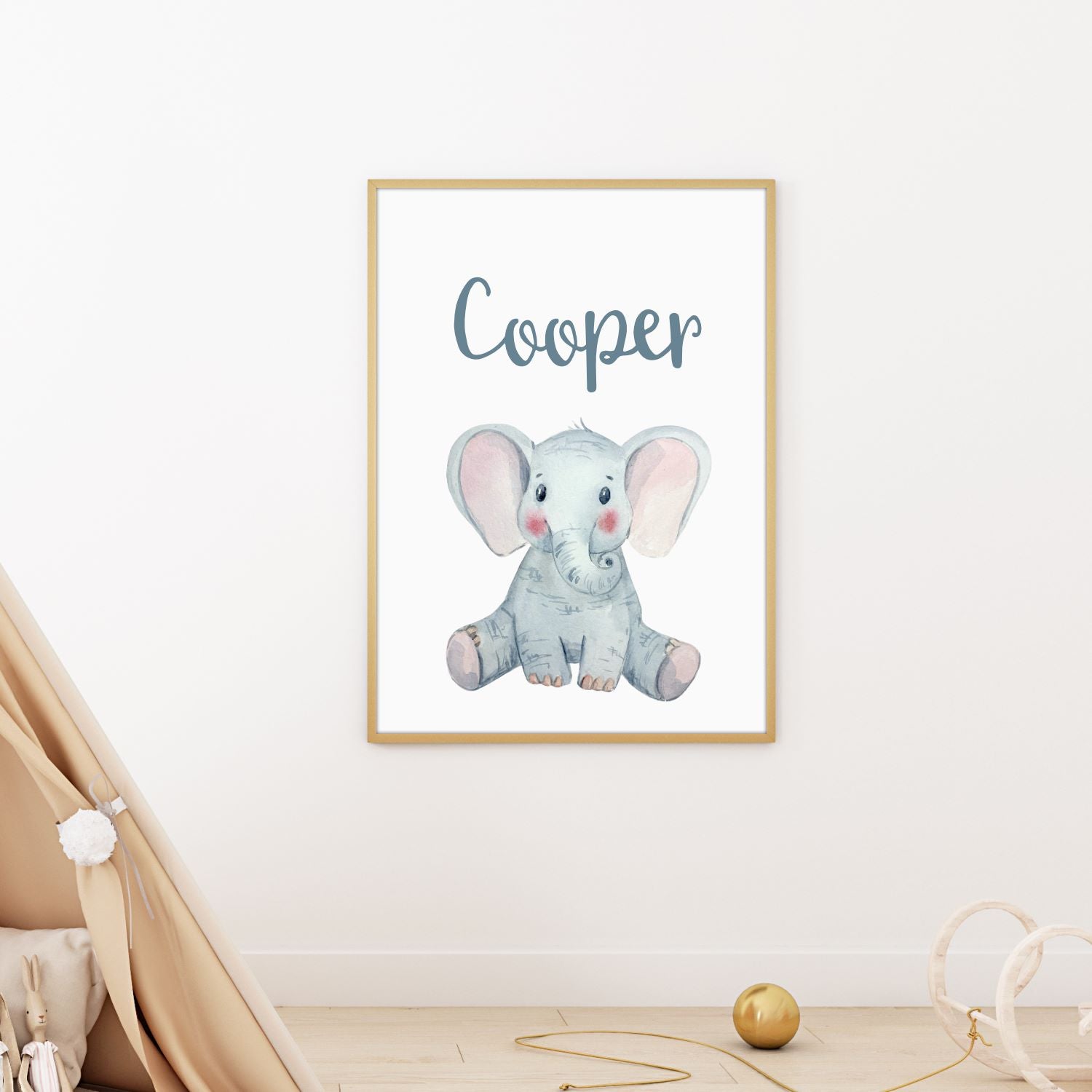 elephant name print