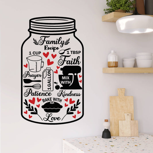 family recipe kitchen wall decal