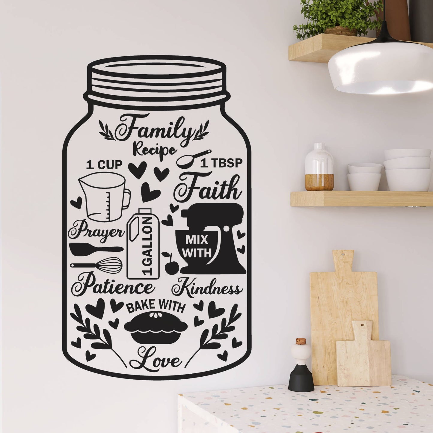 family recipe kitchen wall decal