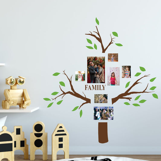 family tree wall decal green leaves