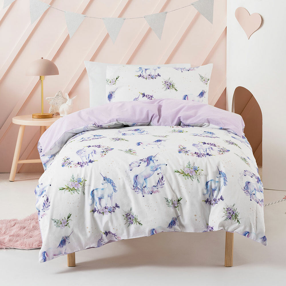 floral unicorn duvet cover