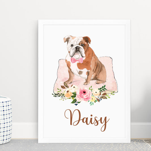 bulldog wall art