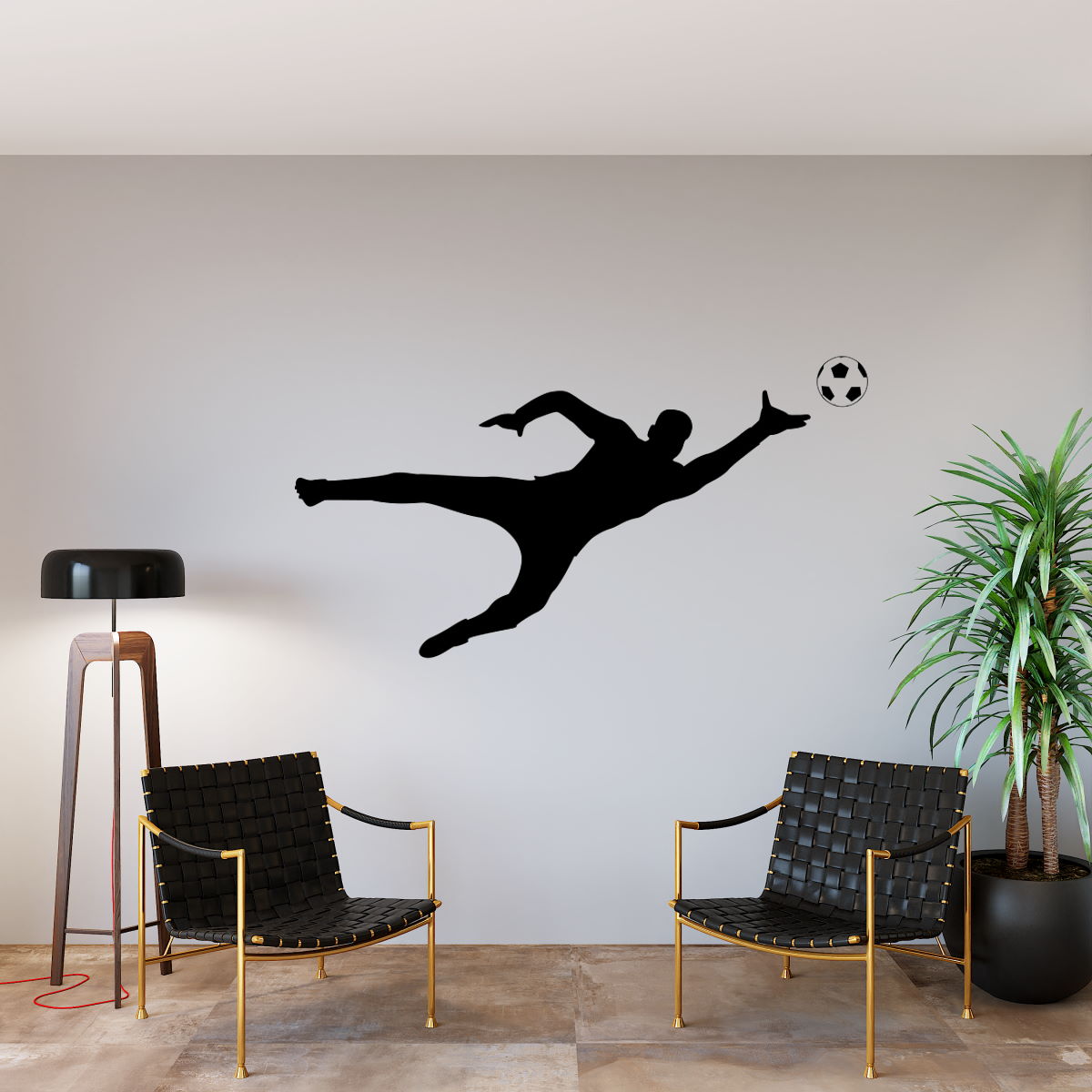 soccer player wall decal