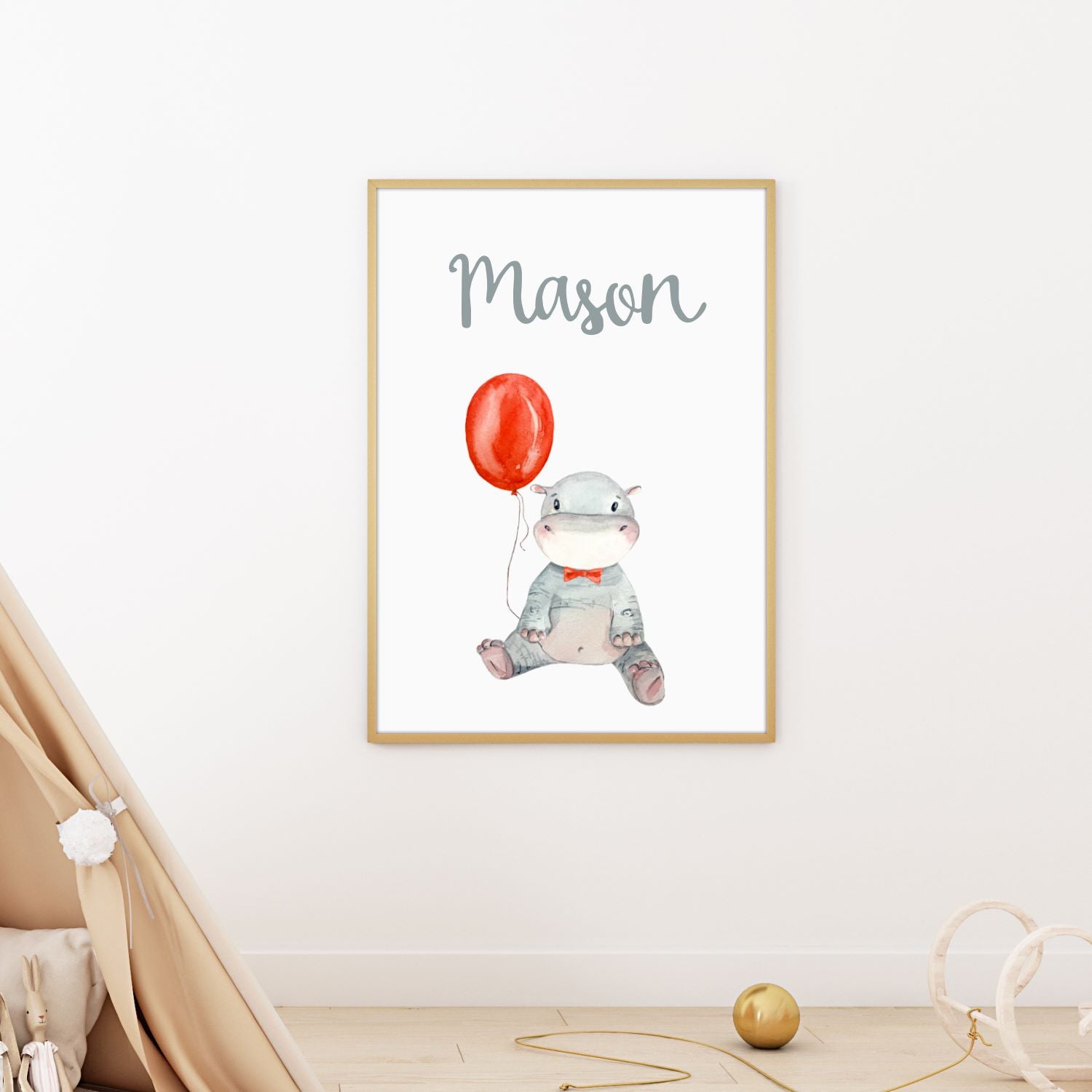 hippo custom name print