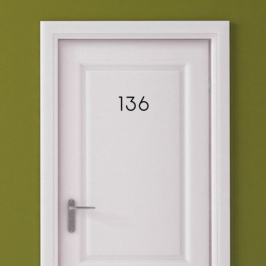 custom house number decal for front door
