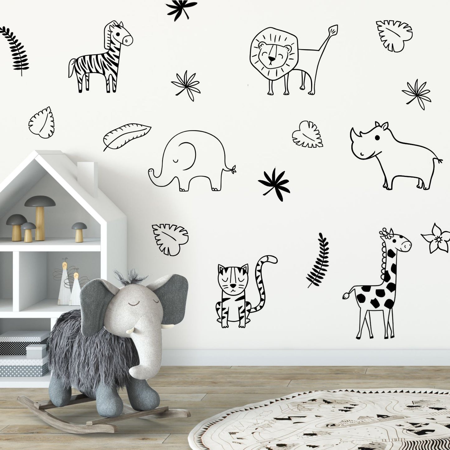 jungle animal wall decals