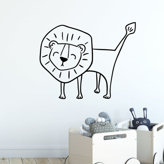 jungle animal lion wall decal