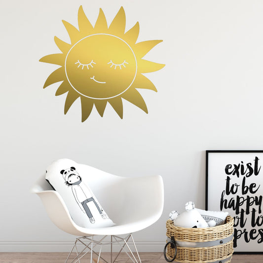 kawaii sun wall decal