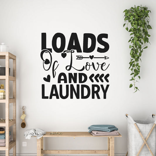 loads of love laundry wall decal