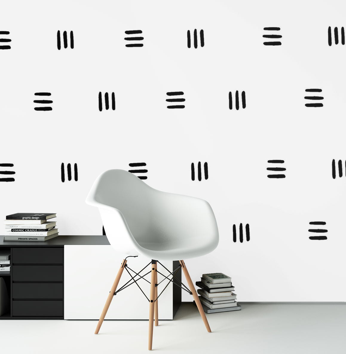 Canvas Line Sticker hand drawn line pattern wall stickers – Snug as a Bug