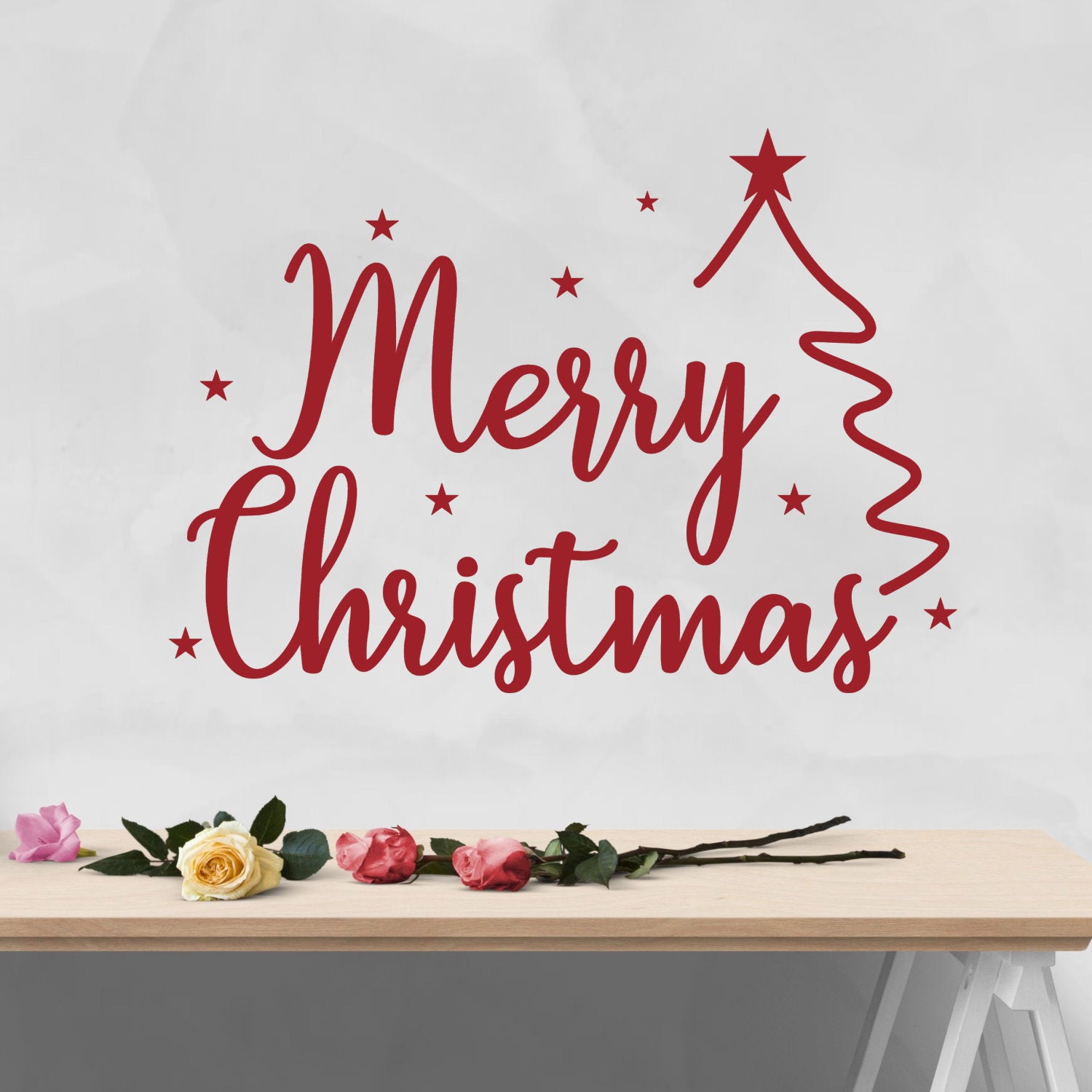 Merry Christmas wall decal Snug as a Bug Christmas Decal