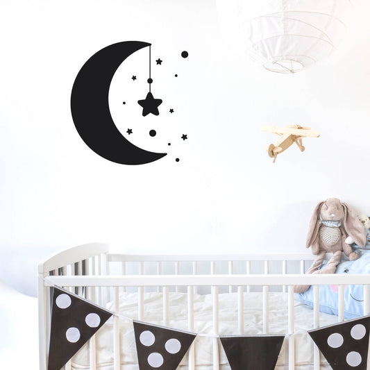 moon stars decal