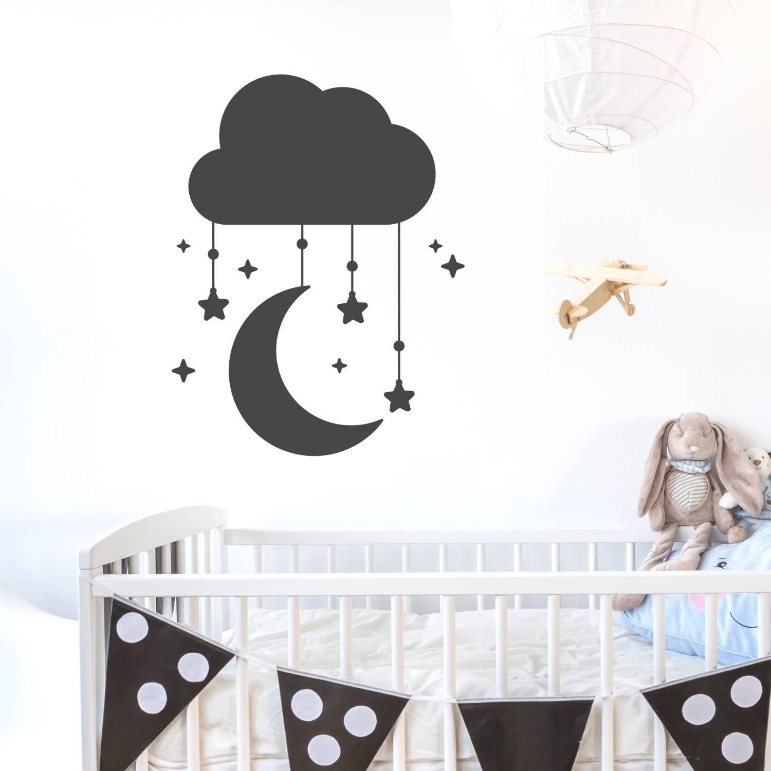 cloud moon star decal