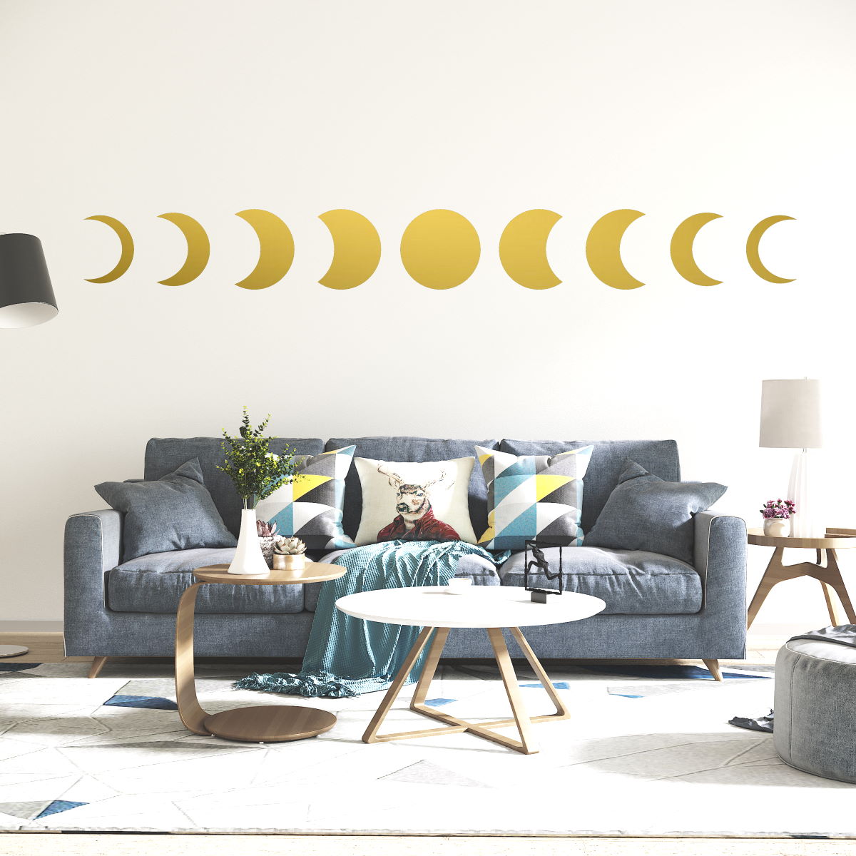 moon phase wall decal