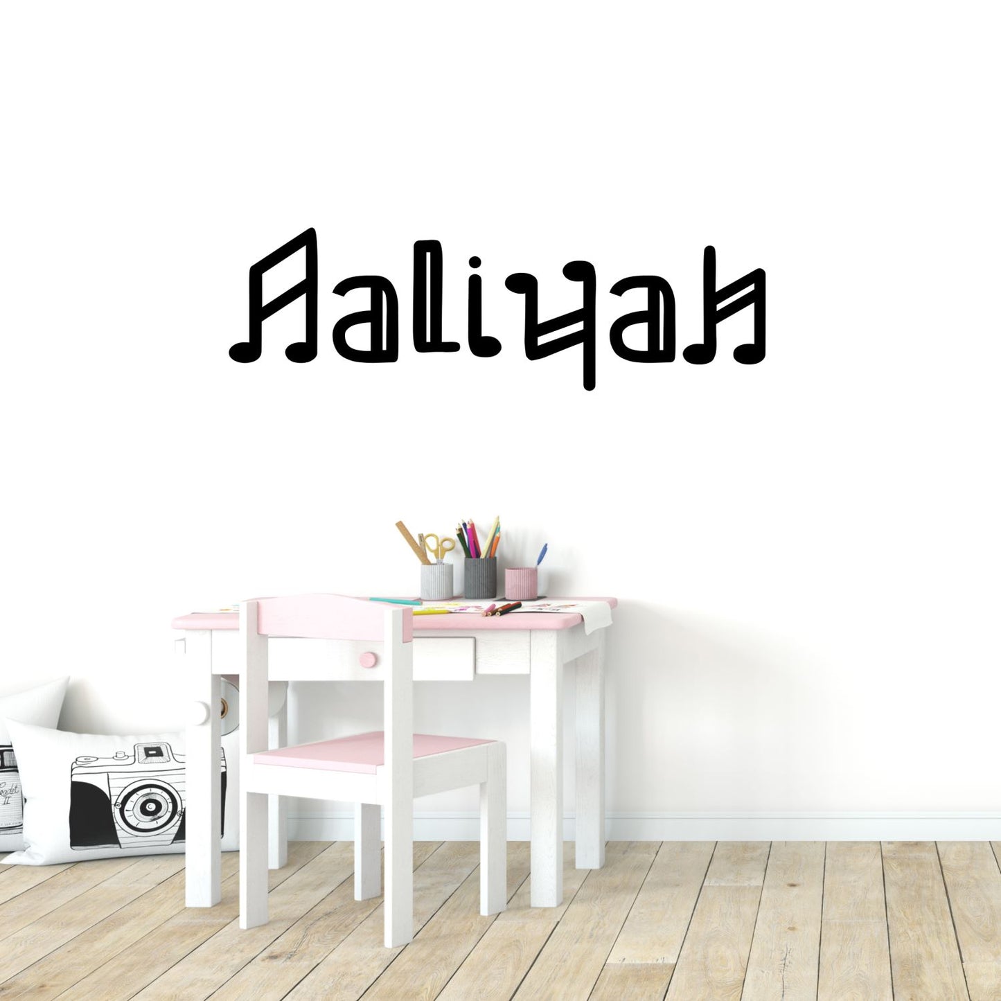 personalised music name wall decal