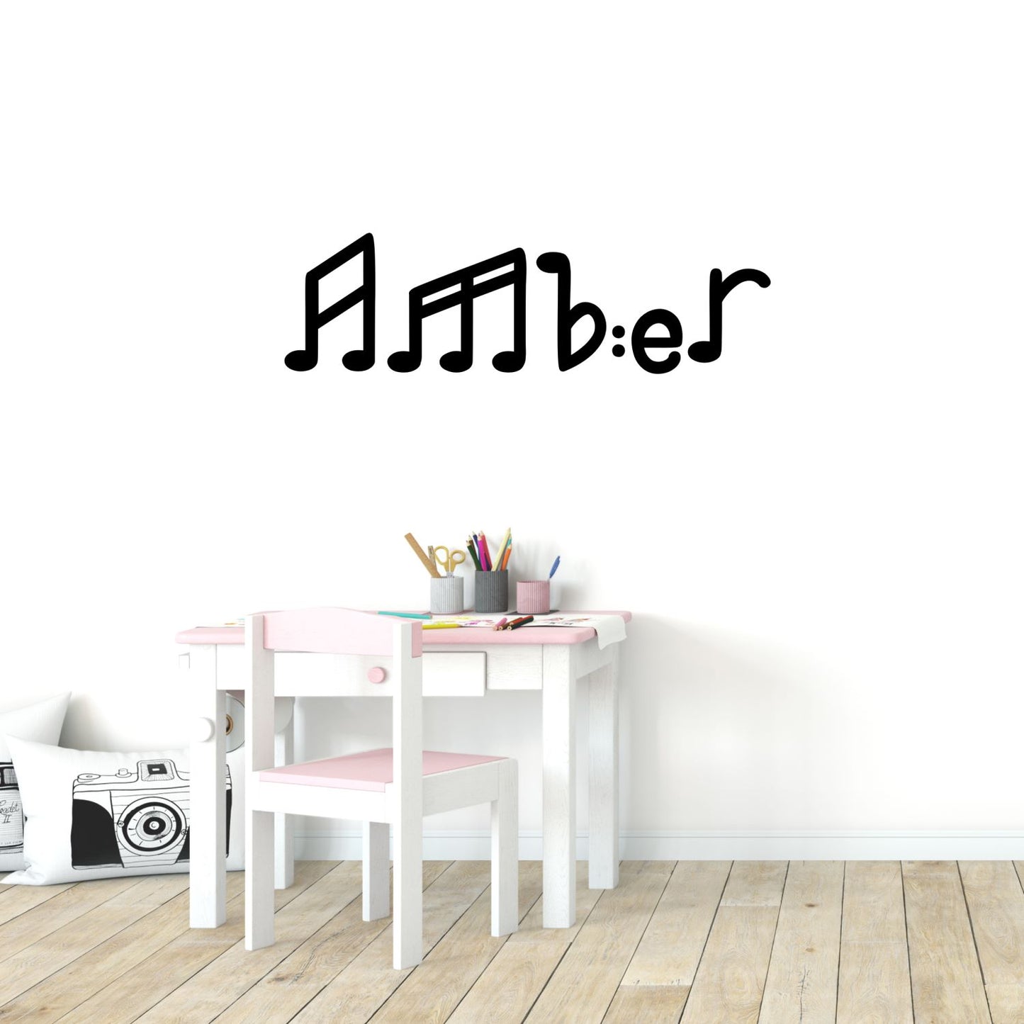 personalised music name wall decal